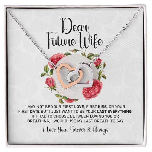 To My Girlfriend Necklace from Boyfriend To My Future Wife Necklace Jewelry For Girlfriend Gift For Girlfriend Gift for Her Romantic Birthday Valentines Day Gift For Girlfriend Gifts Necklaces 8 Interlocking Hearts Necklace