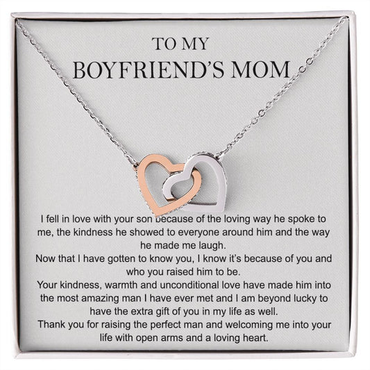 To My Boyfriend Mom Gift Necklace for Boyfriends Mom Gift Mother in Law Jewelry Gift Birthday Gift For Boyfriend's Mom Gift for Boyfriends Mom Gift for Boyfriend's Mom