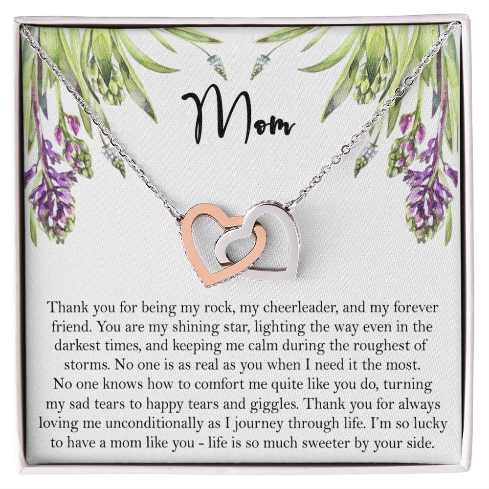 To My Mom Necklace, Gift For Mom, Mother's Day Gift from Daughter, Mom Jewelry Gift for Mothers Day, Birthday Gift for Mother, Moms Gift from Daughter Son, Necklace for Mom Mother 6 Interlocking Hearts Necklace