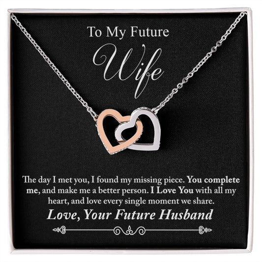 To My Future Wife Necklace from Boyfriend, Personalized Necklace for Women, Luxury Necklace for Girlfriend, Wedding Anniversary Present For Her, Girlfriend Gift Jewelry Christmas Birthday Gift