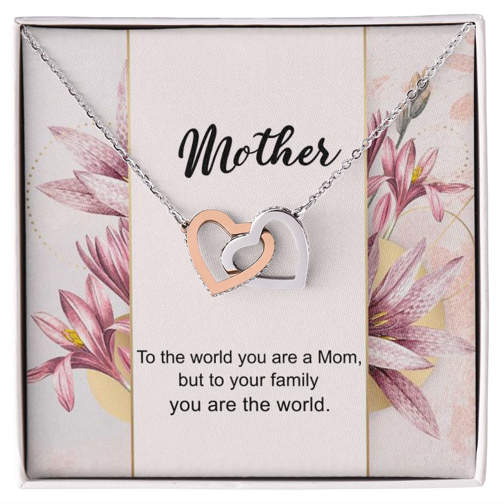 Mom Necklace Gifts for Mom from Daughter to Mom Gifts for Mothers Day from Daughter, To My Mom Necklace from Daughter to Mom Birthday Gifts Necklace with Message Card and Gift Box7 Interlocking Hearts Necklace