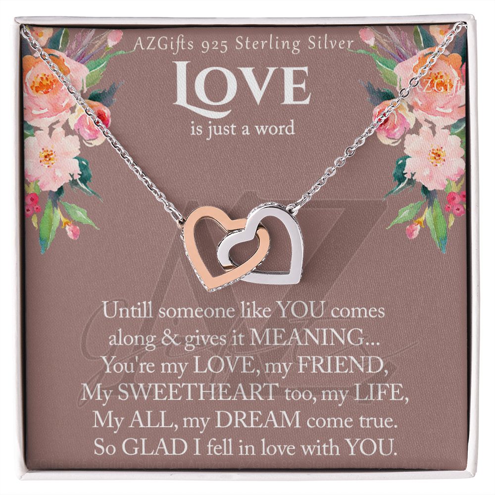 To My Wife Necklace from Husband, Luxury Necklace for Women, Personaled Interlocking Hearts Necklace
