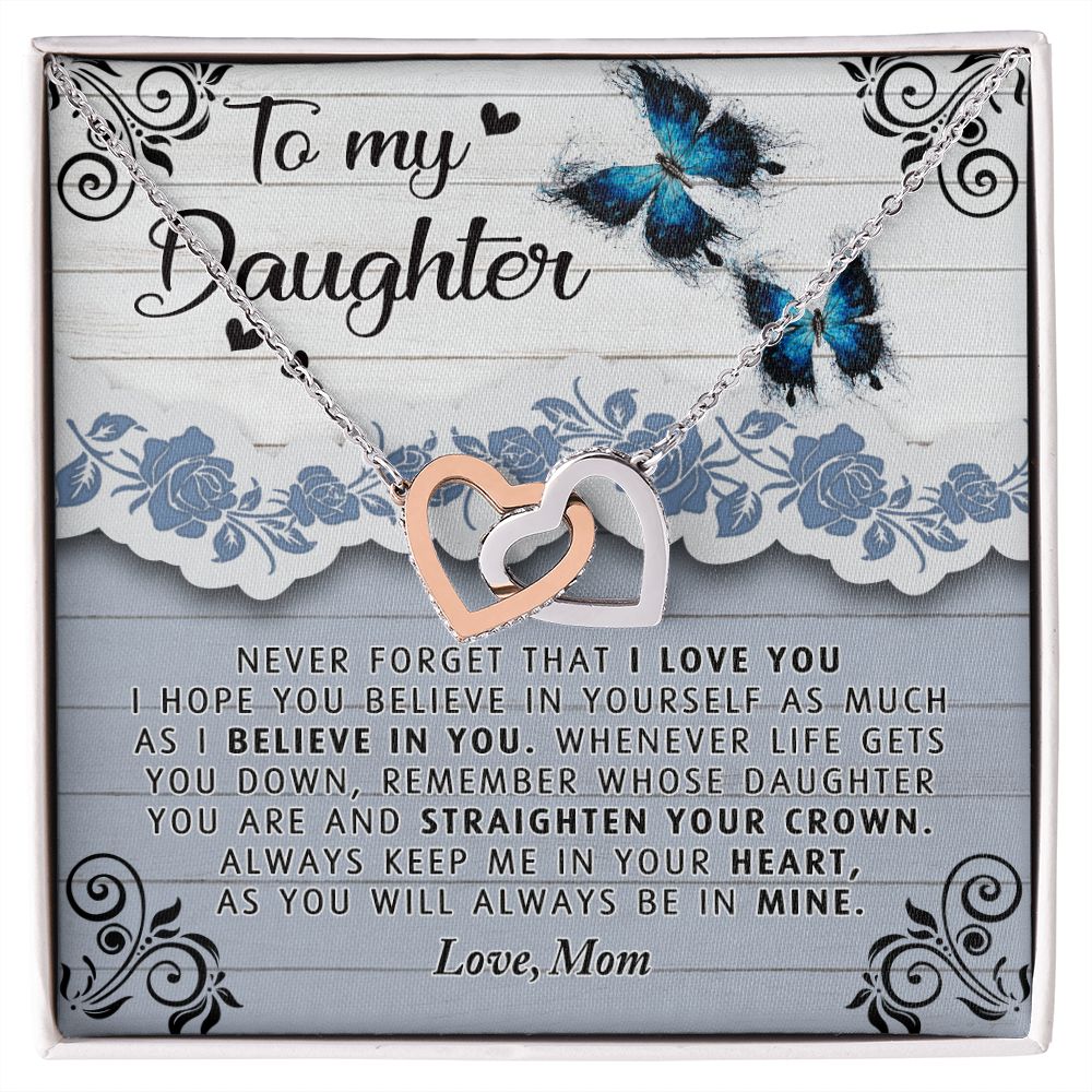 To My Daughter Necklace Gift from Mom, Mother and Daughter Jewelry Necklace for Girls, Mother Daughter Gift Ideas, Jewelry Pendant Necklace