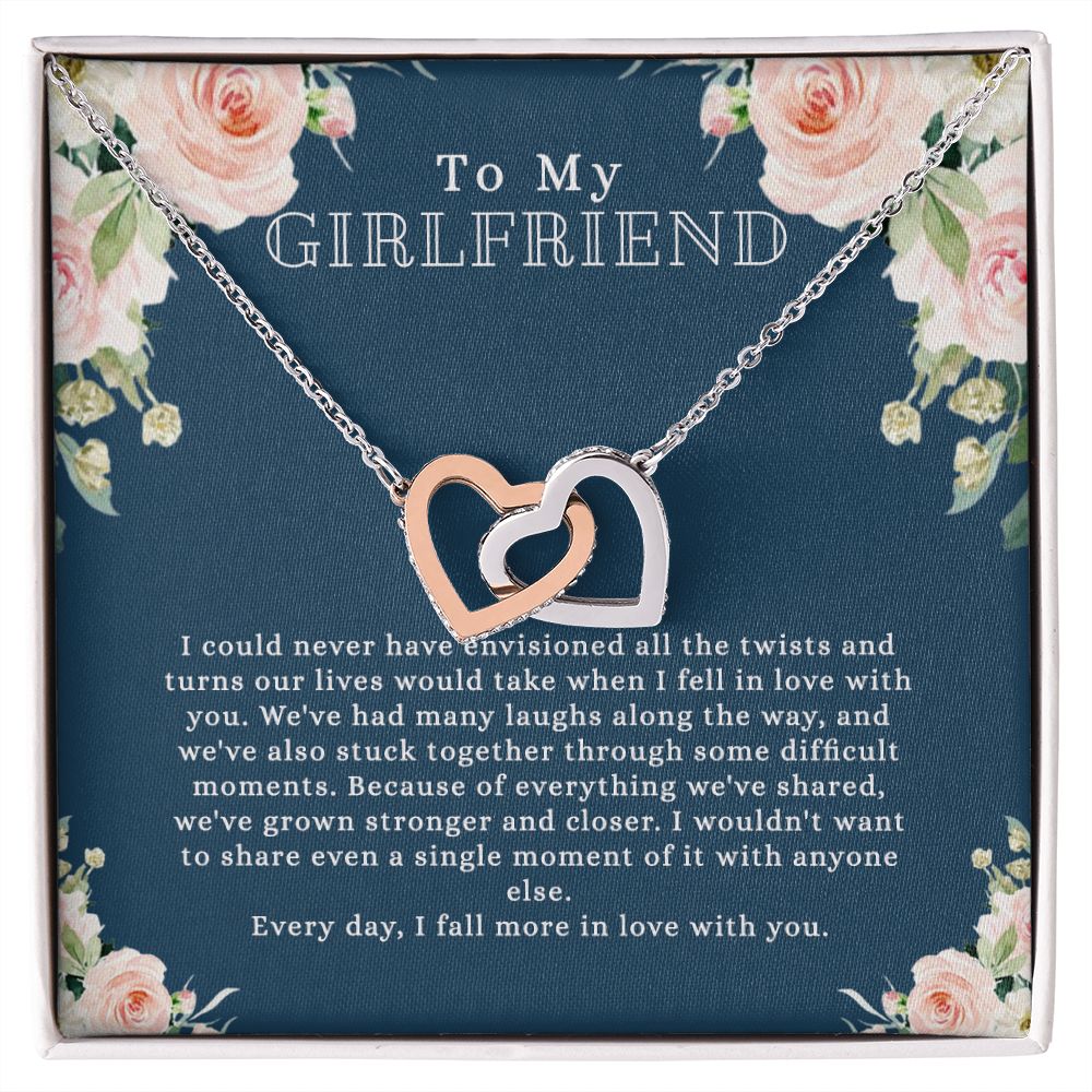 To My Girlfriend Necklace from Boyfriend, Personalized Necklace for Women, Luxury Necklace for Girlfriend, Wedding Anniversary Present For Her, Girlfriend Gift Jewelry Christmas Birthday Gift