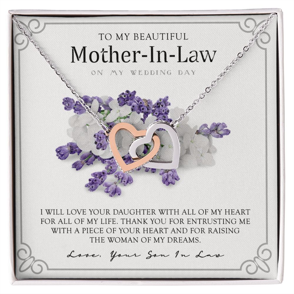 Mother in Law Necklace, Jewelry for Women, Future Mother in Law Gifts from Daughter in Law, Mother of Bride Gifts For Mother in Law, Birthday Gifts For Mother In Law From Daughter In Law9 Interlocking Hearts Necklace