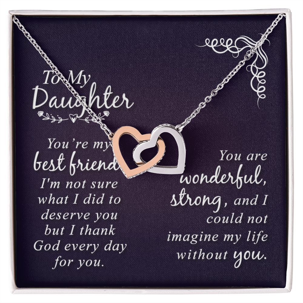 To My Daughter Necklace Gift from Mom, Mother and Daughter Jewelry Necklace for Girls, Mother Daughter Gift Ideas, Jewelry Pendant Necklace