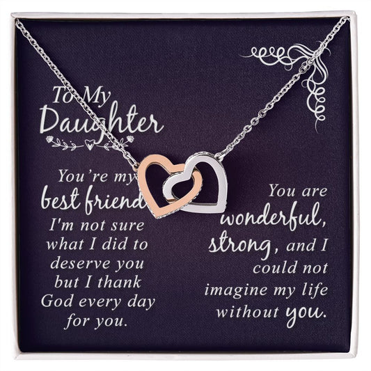 To My Daughter Necklace Gift from Mom, Mother and Daughter Jewelry Necklace for Girls, Mother Daughter Gift Ideas, Jewelry Pendant Necklace