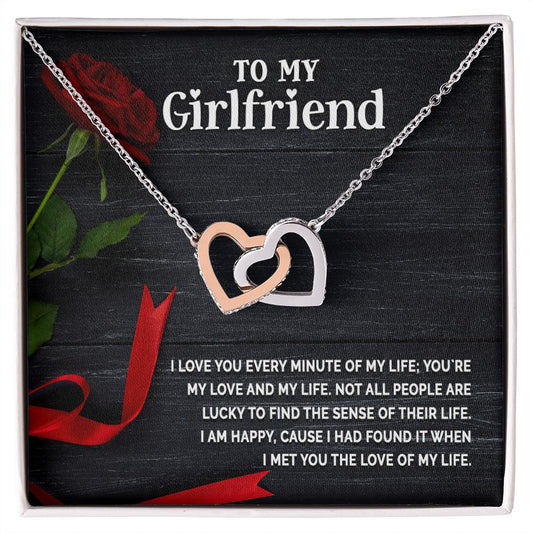 To My Girlfriend Necklace from Boyfriend To My Future Wife Necklace Jewelry For Girlfriend Gift For Girlfriend Gift for Her Romantic Birthday Valentines Day Gift For Girlfriend Gifts Necklaces 25 Interlocking Hearts Necklace
