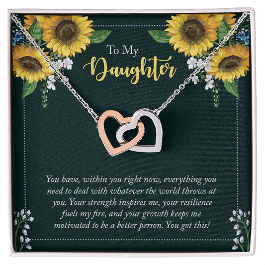 To My Daughter Necklace Gift from Mom, Mother and Daughter Jewelry Necklace for Girls, Mother Daughter Gift Ideas, Jewelry Pendant Necklace