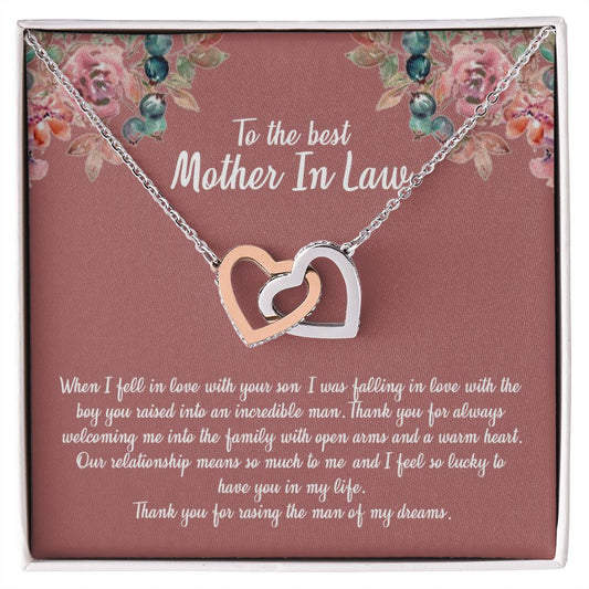 Mother in Law Necklace, Jewelry for Women, Future Mother in Law Gifts from Daughter in Law, Mother of Bride Gifts For Mother in Law, Birthday Gifts For Mother In Law From Daughter In Law11 Interlocking Hearts Necklace
