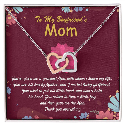 To My Boyfriend Mom Gift Necklace for Boyfriends Mom Gift Mother in Law Jewelry Gift Birthday Gift For Boyfriend's Mom Gift for Boyfriends Mom Gift for Boyfriend's Mom