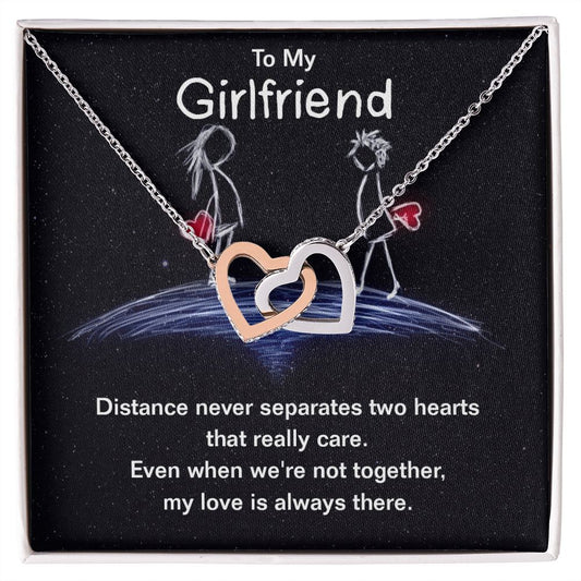To My Girlfriend Necklace from Boyfriend To My Future Wife Necklace Jewelry For Girlfriend Gift For Girlfriend Gift for Her Romantic Birthday Valentines Day Gift For Girlfriend Gifts Necklaces 23 Interlocking Hearts Necklace