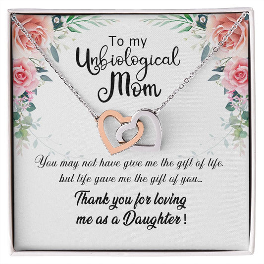 Unibological Necklace, Jewelry for Women, Future Mother in Law Gifts from Daughter in Law, Mother of Bride Gifts For Mother in Law, Birthday Gifts For Mother In Law From Daughter In Law Interlocking Hearts Necklace