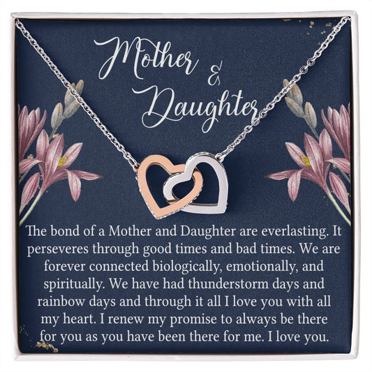 To My Mother Necklace Mom Bestfriend Best Mommy Mother In Law Stepmom For Mothers Day Birthday From Son Daughter Stepson Stepdaughter Necklace Gift Interlocking Hearts Necklace