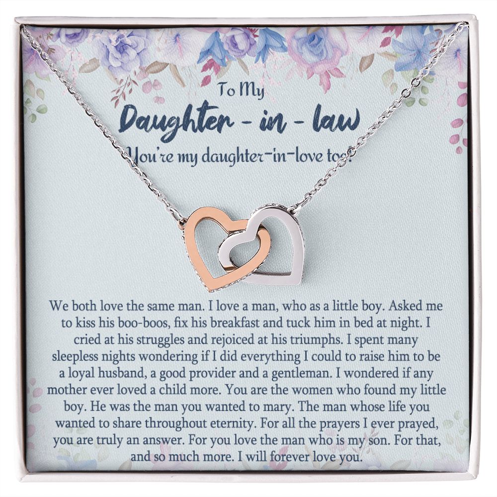 Daughter In Law Gifts Ideas, Daughter In Law Necklace, Gifts For Future Daughter In Law, Daughter In Law Birthday Gifts, Daughter-in-law Gifts From Mother In Law, Birthday Gifts For Daughter3 Interlocking Hearts Necklace
