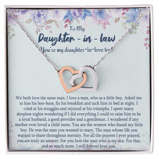 Daughter In Law Gifts Ideas, Daughter In Law Necklace, Gifts For Future Daughter In Law, Daughter In Law Birthday Gifts, Daughter-in-law Gifts From Mother In Law, Birthday Gifts For Daughter3 Interlocking Hearts Necklace