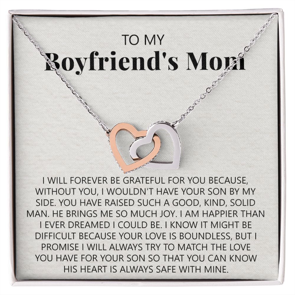 To My Boyfriend's Mom Necklace, Gift for Boyfriend's Mom, Boyfriend's Mom Gift, To My Mother in Law Necklace, Boyfriend's Mom Jewelry Mother's Day Gift for Boyfriends Mom