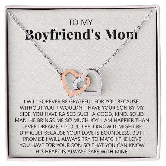 To My Boyfriend's Mom Necklace, Gift for Boyfriend's Mom, Boyfriend's Mom Gift, To My Mother in Law Necklace, Boyfriend's Mom Jewelry Mother's Day Gift for Boyfriends Mom