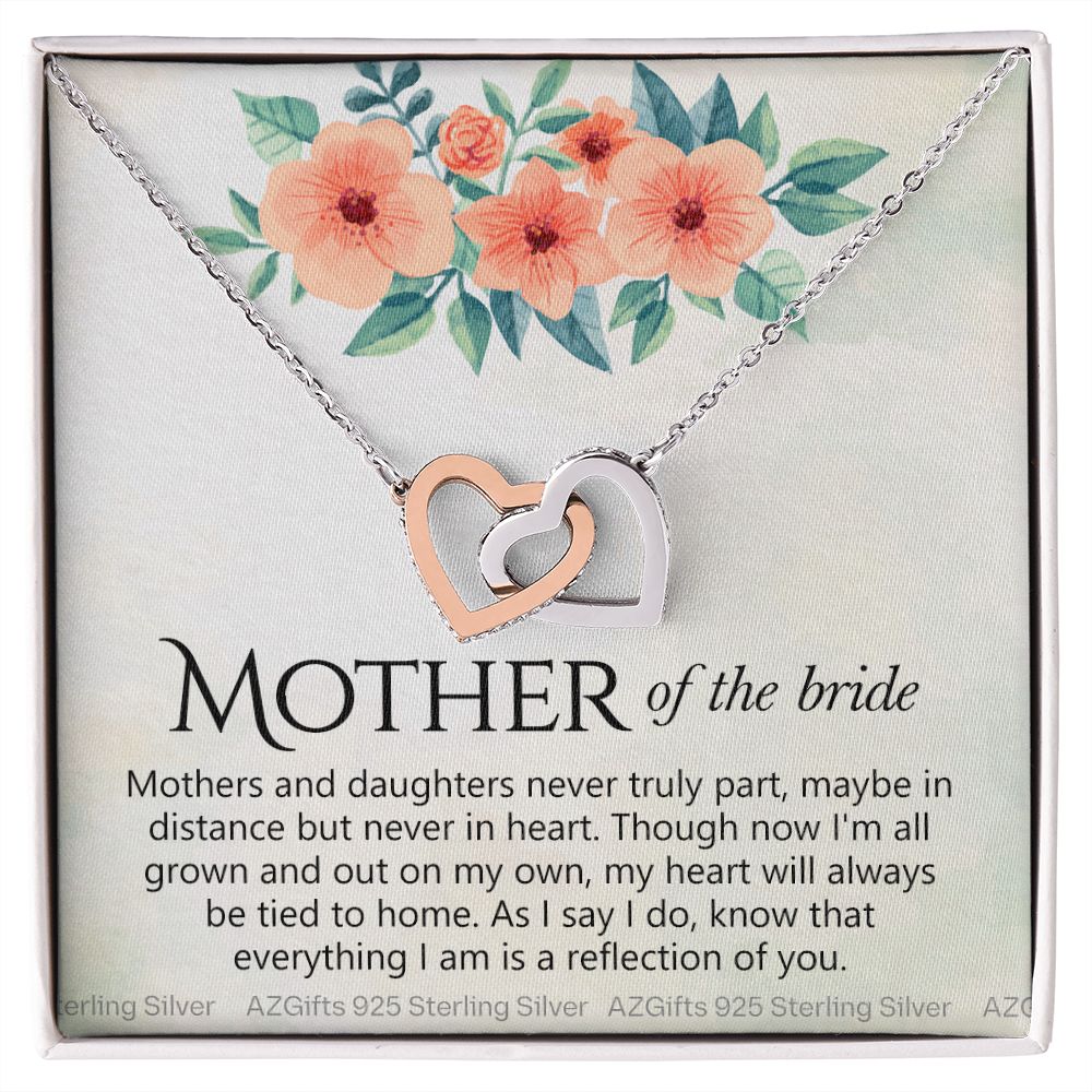 Mother Of The Bride Gift, Mother Of The Bride, Mother Of The Bride Gifts, Gift For Mother Of The Bride, Mother Of Bride Jewelry2 Interlocking Hearts Necklace