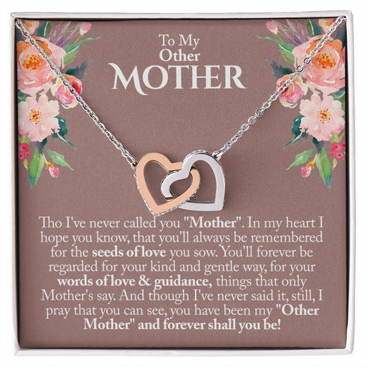 Second Mom Gift Like, Mother In Law Present Mother In Law Birthday Gift Interlocking Hearts Necklace
