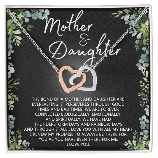 Mother Daughter Necklace Mothers day Necklace Mother Daughter Gift Mother Daughter Jewelry Gift For Daughter From Mom Daughter Mother Birthday Gift Interlocking Hearts Necklace