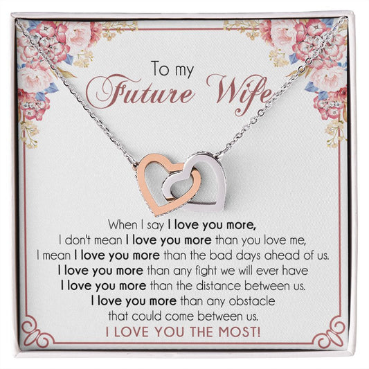 To My Future Wife Necklace from Boyfriend, Personalized Necklace for Women, Luxury Necklace for Girlfriend, Wedding Anniversary Present For Her, Girlfriend Gift Jewelry Christmas Birthday Gift