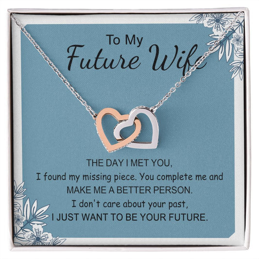 To My Girlfriend Necklace from Boyfriend To My Future Wife Necklace Jewelry For Girlfriend Gift For Girlfriend Gift for Her Romantic Birthday Valentines Day Gift For Girlfriend Gifts Necklaces 6 Interlocking Hearts Necklace