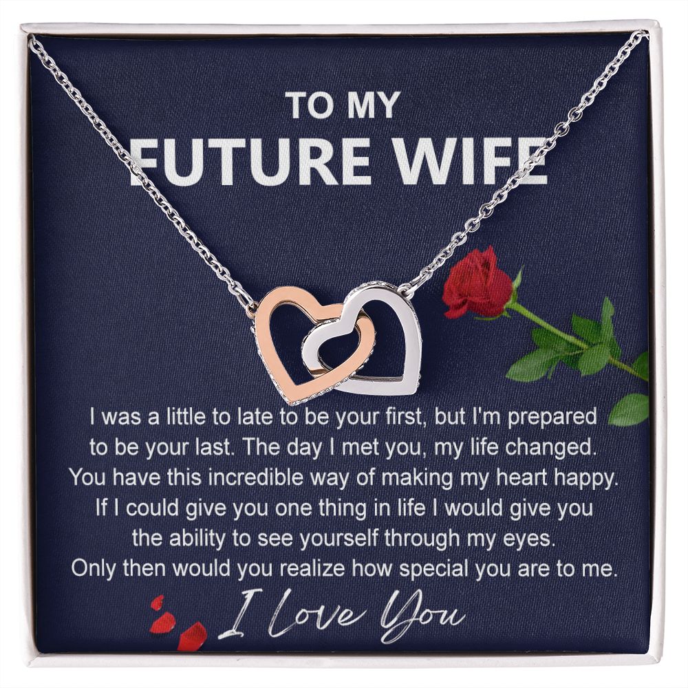 To My Future Wife Necklace from Boyfriend, Personalized Necklace for Women, Luxury Necklace for Girlfriend, Wedding Anniversary Present For Her, Girlfriend Gift Jewelry Christmas Birthday Gift