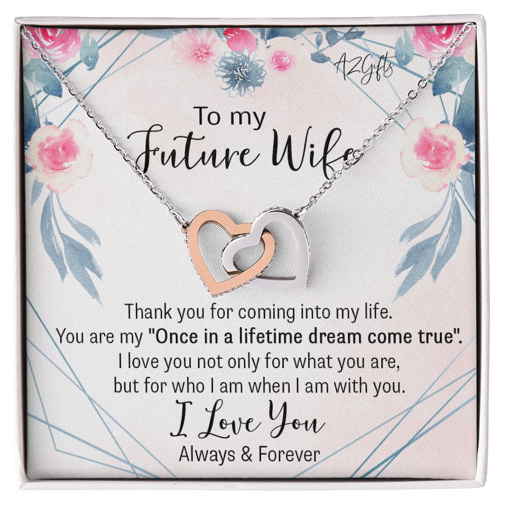 To My Girlfriend Necklace from Boyfriend To My Future Wife Necklace Jewelry For Girlfriend Gift For Girlfriend Gift for Her Romantic Birthday Valentines Day Gift For Girlfriend Gifts Necklaces for Interlocking Hearts Necklace