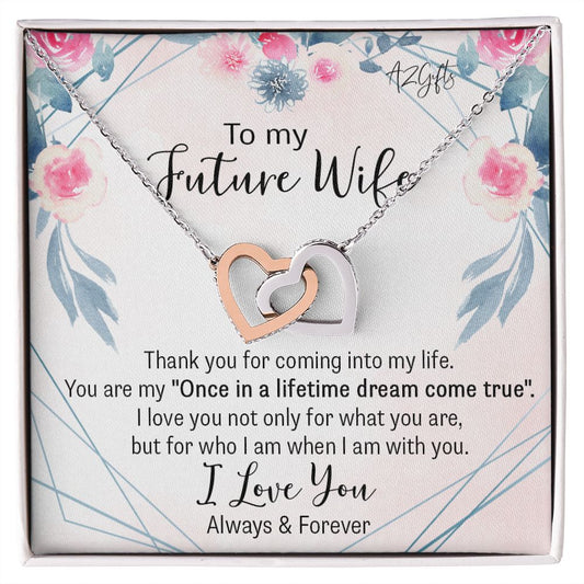 To My Girlfriend Necklace from Boyfriend To My Future Wife Necklace Jewelry For Girlfriend Gift For Girlfriend Gift for Her Romantic Birthday Valentines Day Gift For Girlfriend Gifts Necklaces for Interlocking Hearts Necklace