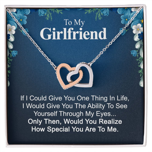 To My Girlfriend Necklace from Boyfriend To My Future Wife Necklace Jewelry For Girlfriend Gift For Girlfriend Gift for Her Romantic Birthday Valentines Day Gift For Girlfriend Gifts Necklaces 32 Interlocking Hearts Necklace
