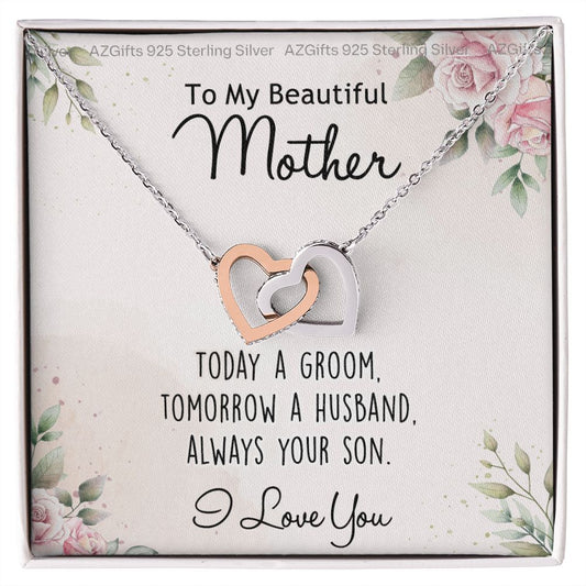 Mother Of The Groom Gift, Mother Of The Groom, Mother Of The Groom Gifts, Gift For Mother Of The Groom, Mother Of Groomw Interlocking Hearts Necklace