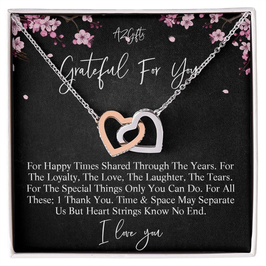 Birthday Gifts For Wife, Necklace Gifts For Wife From Husband, To My Wife Jewelry For Women , To My Wife Necklace  from Husband Wedding Anniversary Present For Wife, Beautiful Wife Jewelry On Christmas Interlocking Hearts Necklace