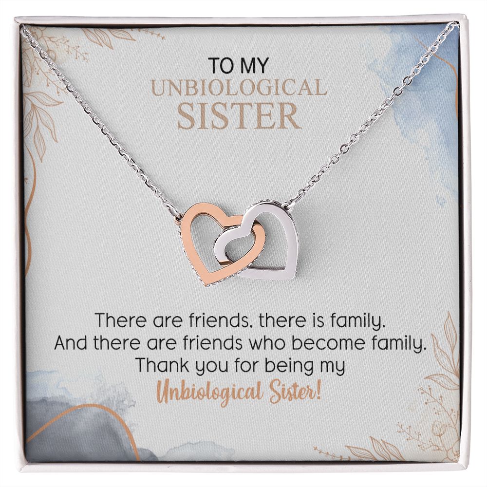 Best Friend Necklace For Unbiological Sister Soul Sister Gift Bestie Birthday Interlocking Hearts Necklace