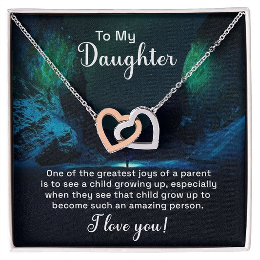 To My Daughter Necklace Gift from Mom, Mother and Daughter Jewelry Necklace for Girls, Mother Daughter Gift Ideas, Jewelry Pendant Necklace