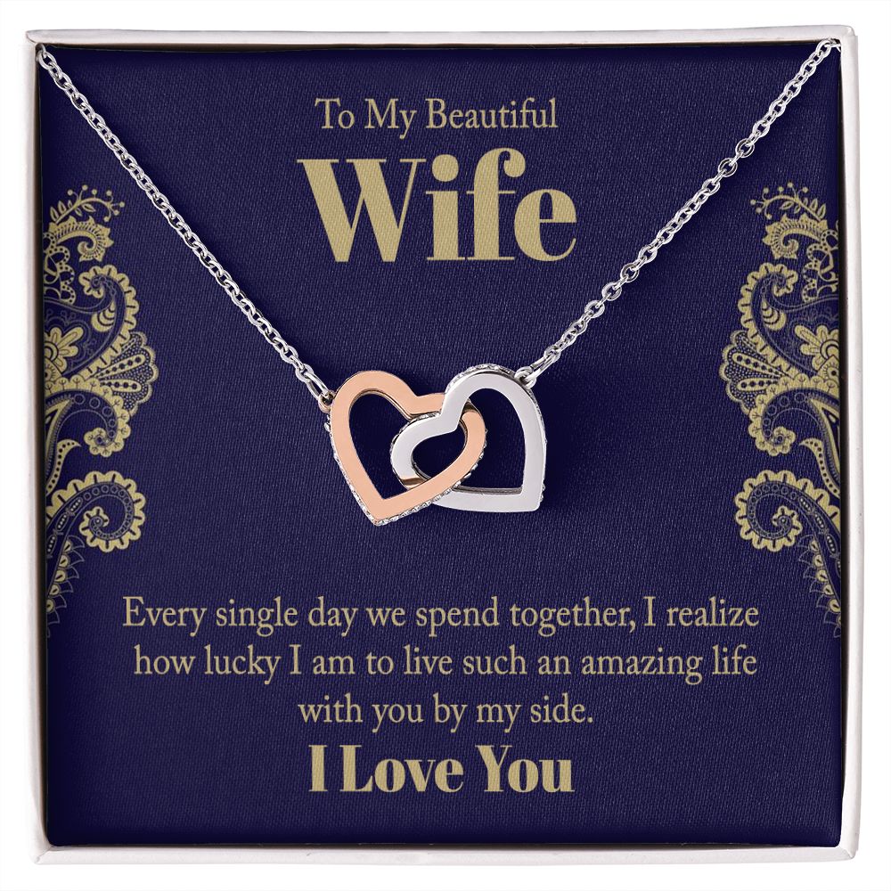 Wife Necklace Gifts From Husband, Wedding Anniversary Jewelry For Wife From Husband, Wife Birthday Gifts From Husband, Necklaces For Wife From Husband To My Wife Heart Necklace Set For Wife