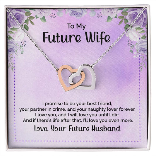 To My Future Wife Necklace from Boyfriend, Personalized Necklace for Women, Luxury Necklace for Girlfriend, Wedding Anniversary Present For Her, Girlfriend Gift Jewelry Christmas Birthday Gift