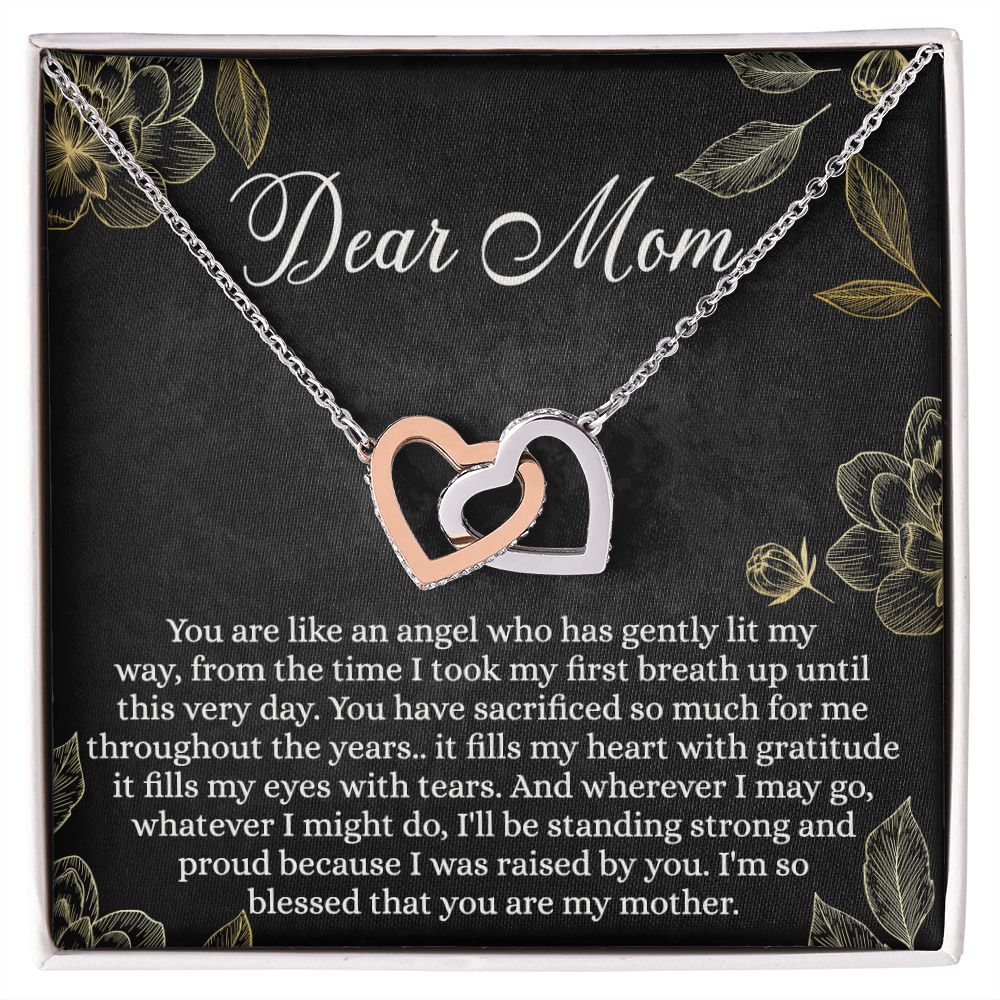 Mothers Day Gifts From Son Daughter Kids Gifts For Mom Birthday Unique Mothers Day Necklace Gift Idea Sentimental Mom Christmas Present Interlocking Hearts Necklace
