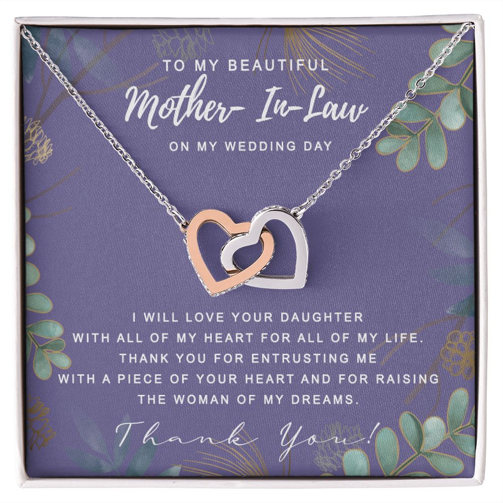 Mother in Law Necklace, Jewelry for Women, Future Mother in Law Gifts from Daughter in Law, Mother of Bride Gifts For Mother in Law, Birthday Gifts For Mother In Law From Daughter In Law8 Interlocking Hearts Necklace