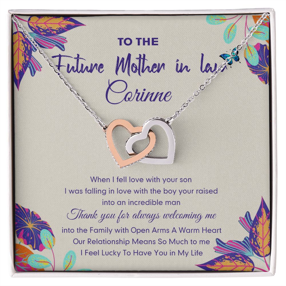 Mother in Law Necklace, Jewelry for Women, Future Mother in Law Gifts from Daughter in Law, Mother of Bride Gifts For Mother in Law, Birthday Gifts For Mother In Law From Daughter In Law16 Interlocking Hearts Necklace