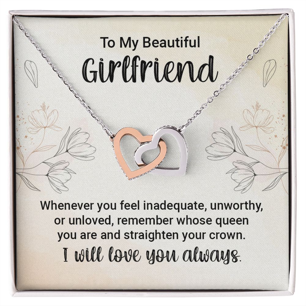 To My Girlfriend Necklace from Boyfriend To My Future Wife Necklace Jewelry For Girlfriend Gift For Girlfriend Gift for Her Romantic Birthday Valentines Day Gift For Girlfriend Gifts Necklaces Interlocking Hearts Necklace