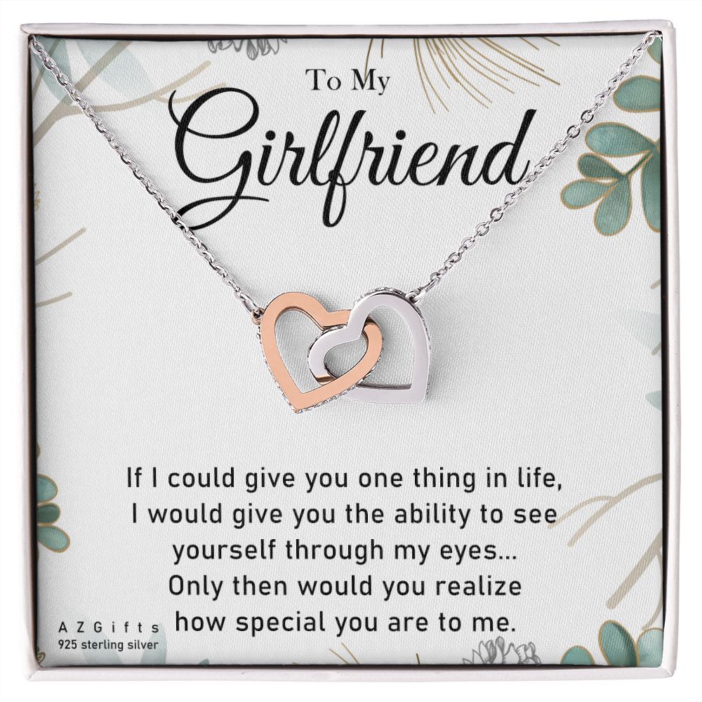 To My Girlfriend Necklace from Boyfriend To My Future Wife Necklace Jewelry For Girlfriend Gift For Girlfriend Gift for Her Romantic Birthday Valentines Day Gift For Girlfriend Gifts Necklaces 9 Interlocking Hearts Necklace