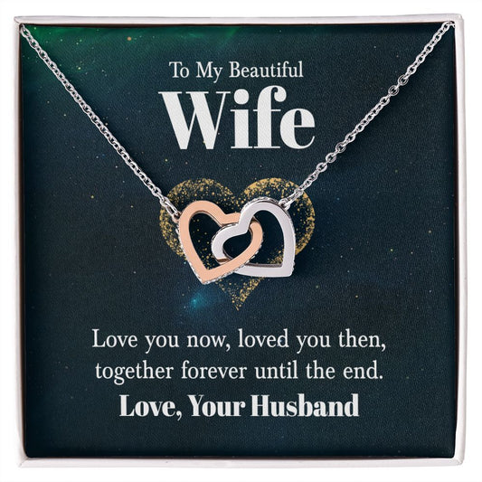 To My Beautiful Wife Necklace from Husband Gifts For Wife Birthday Gifts From Husband Necklace Valentines Day Find You Sooner Jewelry Box Pendant Personalized Custom Made Romantic Gift For My Best Wife Ever