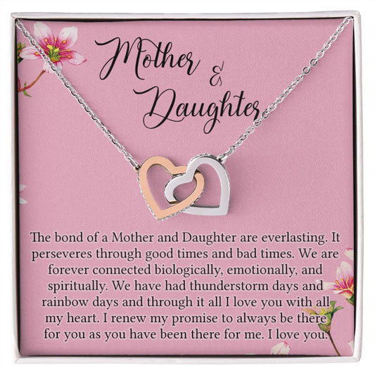 To My Mother Mom Bestfriend Best Mommy Mother In Law Stepmom For Mothers Day Birthday From Son Daughter Stepson Stepdaughter Necklace Gift Interlocking Hearts Necklace