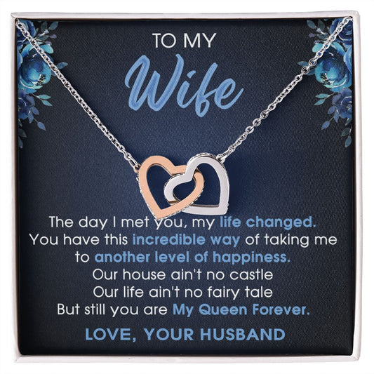 To My Wife Gift Jewelry Gift For Wife Birthday Gift For Wife Necklace For Wife Interlocking Hearts Necklace