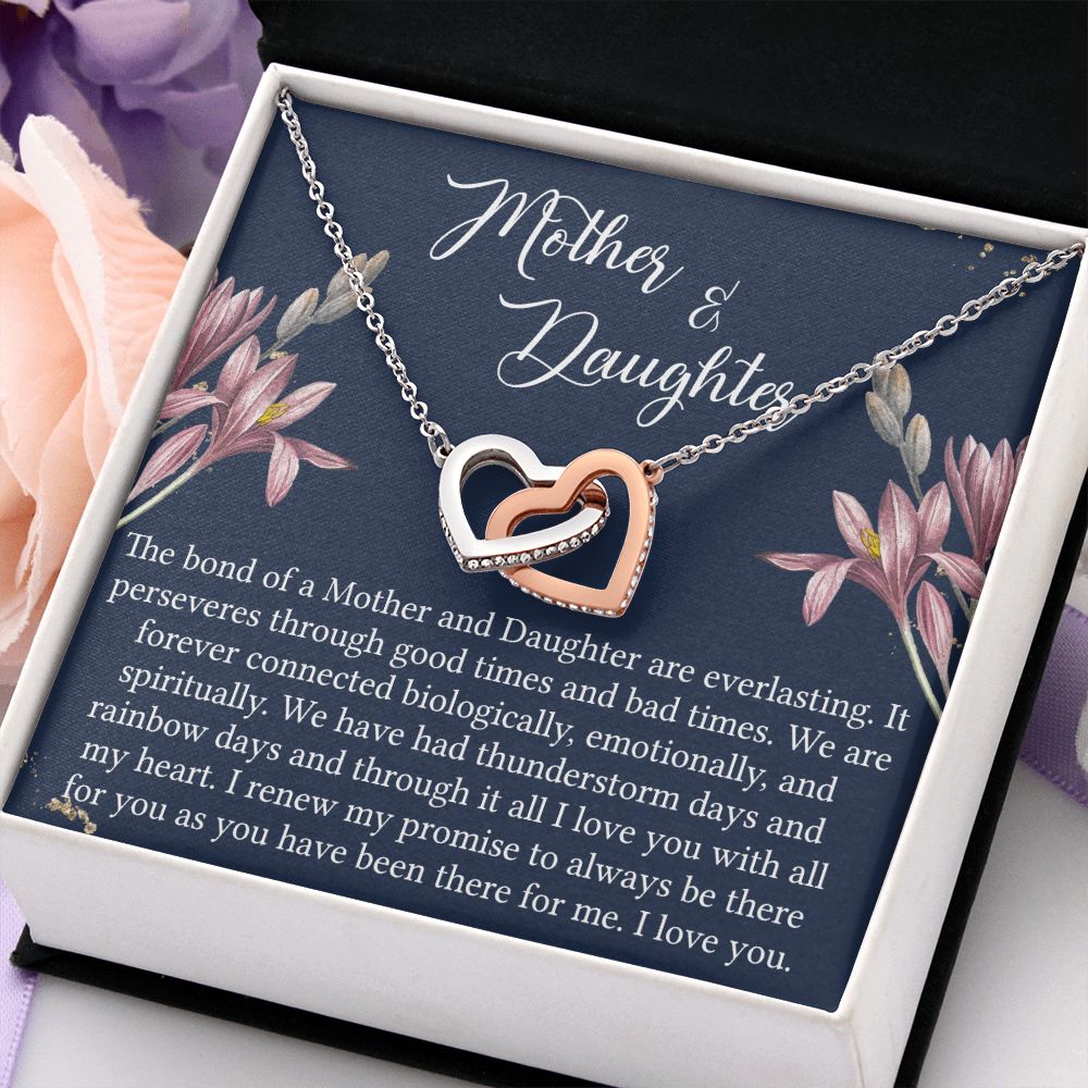 To My Mother Necklace Mom Bestfriend Best Mommy Mother In Law Stepmom For Mothers Day Birthday From Son Daughter Stepson Stepdaughter Necklace Gift Interlocking Hearts Necklace
