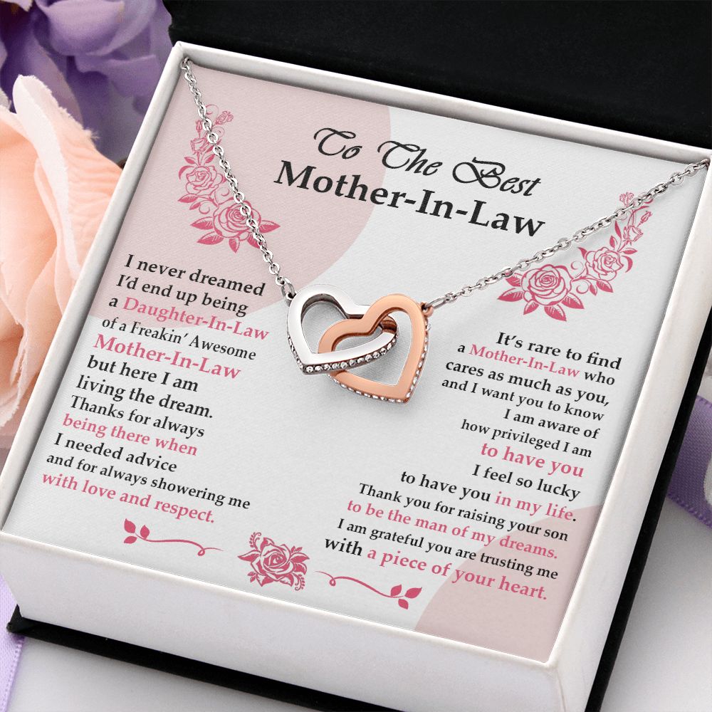 Mother in Law Necklace, Jewelry for Women, Future Mother in Law Gifts from Daughter in Law, Mother of Bride Gifts For Mother in Law, Birthday Gifts For Mother In Law From Daughter In Law6 Interlocking Hearts Necklace