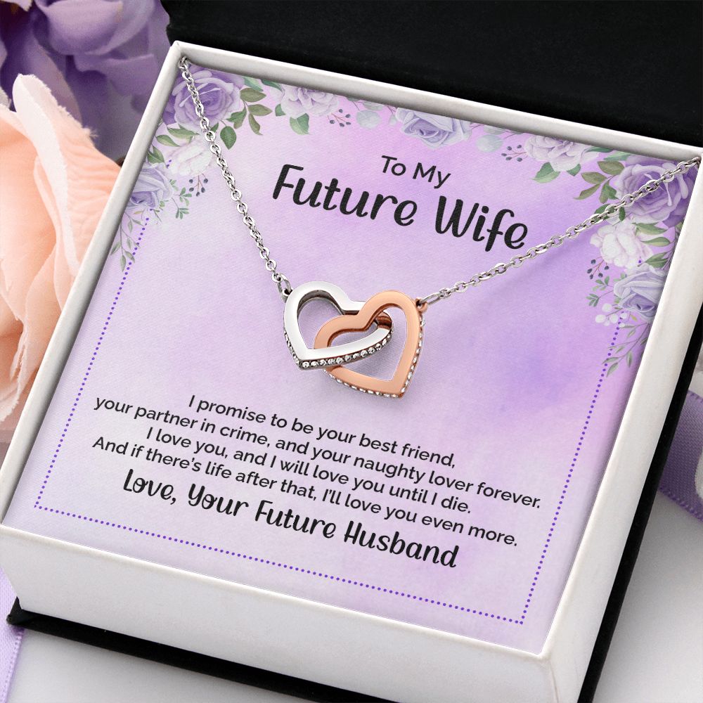 To My Future Wife Necklace from Boyfriend, Personalized Necklace for Women, Luxury Necklace for Girlfriend, Wedding Anniversary Present For Her, Girlfriend Gift Jewelry Christmas Birthday Gift