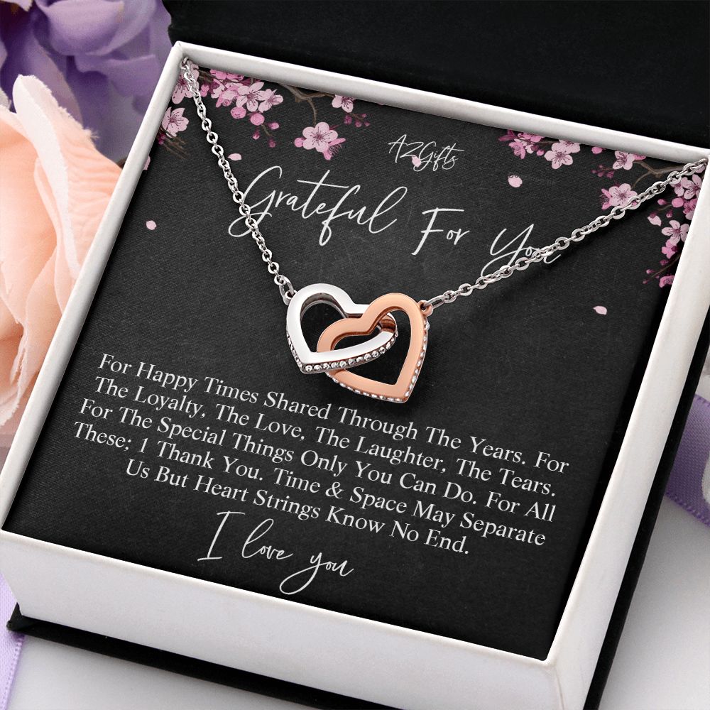 Birthday Gifts For Wife, Necklace Gifts For Wife From Husband, To My Wife Jewelry For Women , To My Wife Necklace  from Husband Wedding Anniversary Present For Wife, Beautiful Wife Jewelry On Christmas Interlocking Hearts Necklace