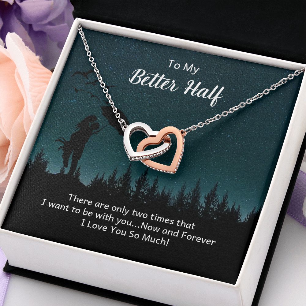 To My Girlfriend Necklace from Boyfriend To My Future Wife Necklace Jewelry For Girlfriend Gift For Girlfriend Gift for Her Romantic Birthday Valentines Day Gift For Girlfriend Gifts Necklaces Interlocking Hearts Necklace